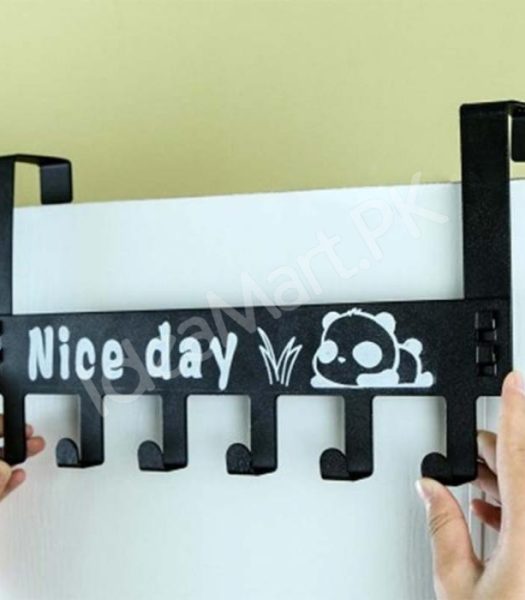 punch-free-over-the-door-metal-hook-rack-with-6-hooks-for-clothes-and-accessories-product-image
