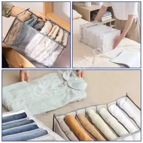 wardrobe-clothes-organizer-7-grids-breathable-clothing-organizer-for-pants-jeans-sweater-foldable-clothes-compartment-storage-organizer-for-drawer-product-image