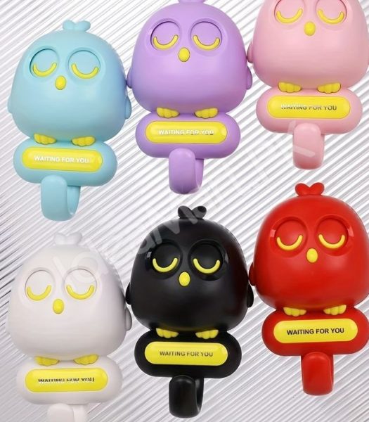 cute-decorative-bird-design-adhesive-wall-hook-multi-purpose-for-home-office-product-image