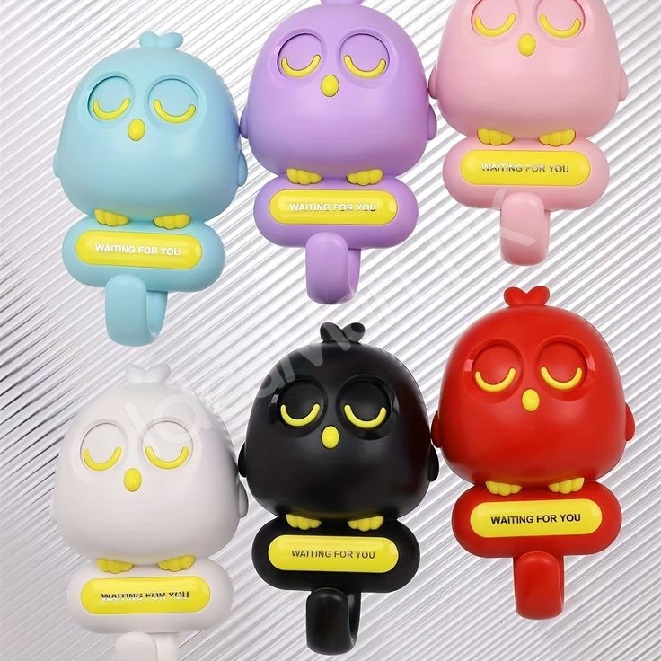 cute-decorative-bird-design-adhesive-wall-hook-multi-purpose-for-home-office-product-image
