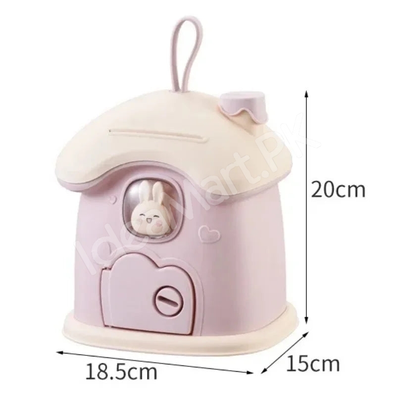 mushroom-house-shape-piggy-bank-with-rabbit-window-key-lock-product-image