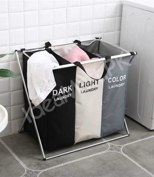 2-3-grid-foldable-separated-laundry-organizer-with-aluminum-frame-for-bedroom-and-dorm-product-image