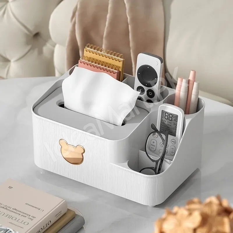 multifunctional-tissue-box-holder-and-desktop-organizer-with-5-storage-compartments-product-image