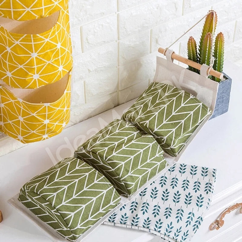 wall-hanging-fabric-storage-organizer-with-3-tier-pockets-and-wooden-rod-product-image