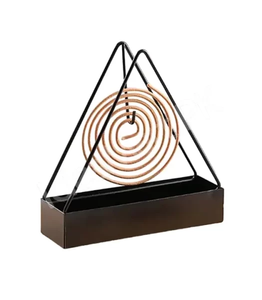 anti-scald-mosquito-coil-holder-with-tray-creative-wrought-iron-triangular-shape-mosquito-repellent-product-image