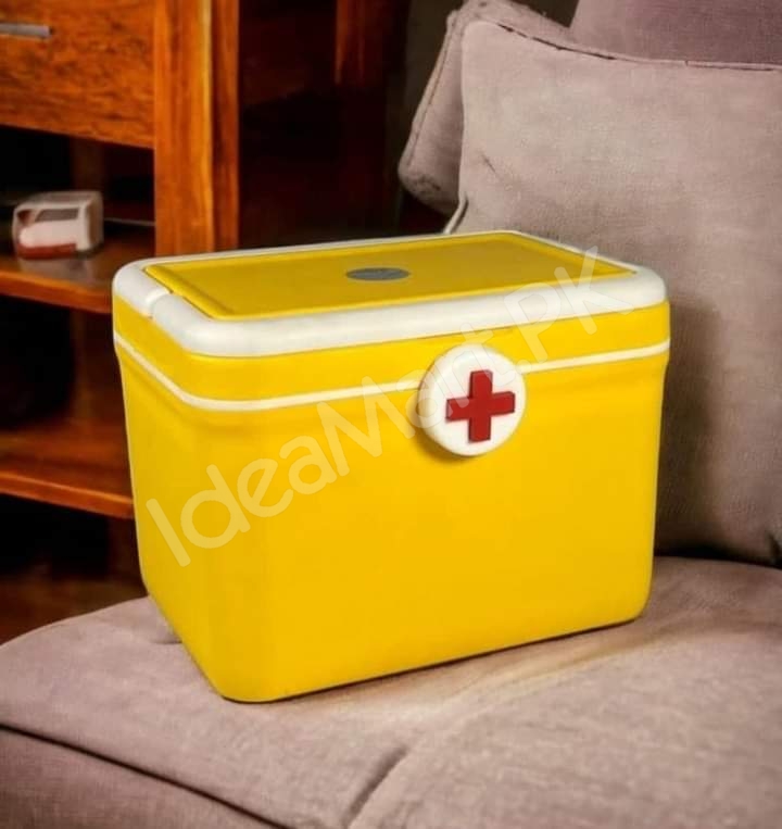 2-layer-portable-plastic-first-aid-box-with-detachable-3-grid-tray-handle-product-image