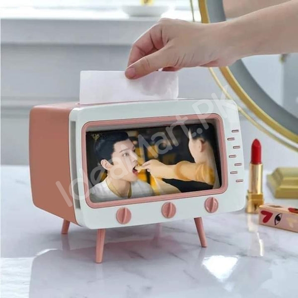 2-in-1-tv-shaped-tissue-box-phone-holder-for-home-office-product-image