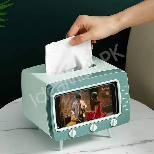 2-in-1-tv-shaped-tissue-box-phone-holder-for-home-office-product-image