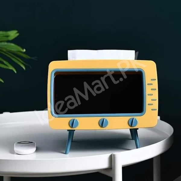 2-in-1-tv-shaped-tissue-box-phone-holder-for-home-office-product-image