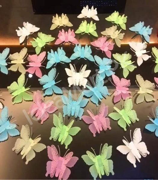 multi-color-6-pieces-3d-plastic-fluorescent-night-glow-butterfly-wall-stickers-product-image