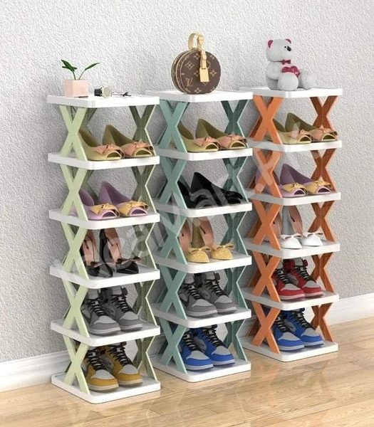 space-saving-collapsible-plastic-5-tier-zig-zag-style-shoe-organizer-rack-product-image