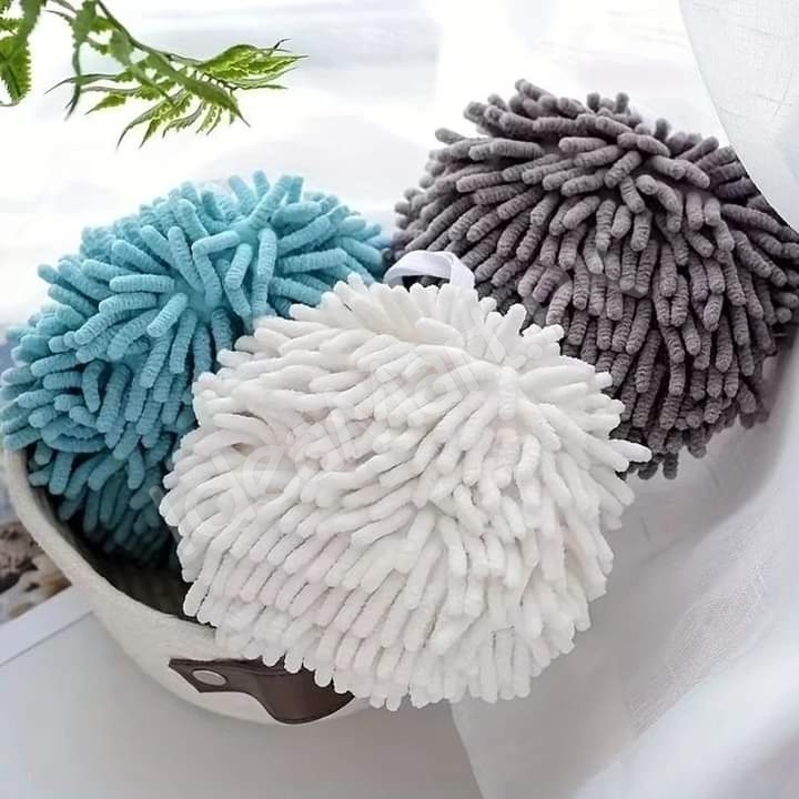 chenille-hand-towel-ball-hanging-microfiber-hand-dryer-for-kitchen-bathroom-product-image