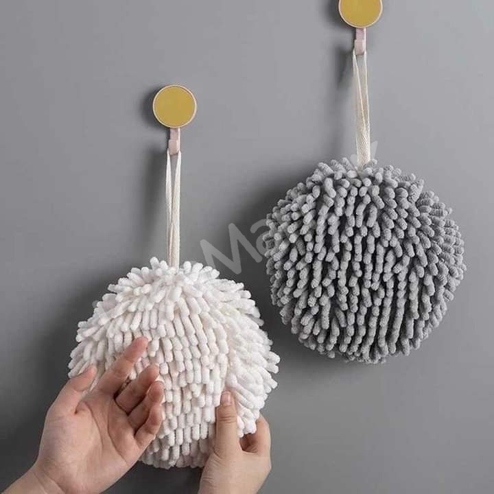 chenille-hand-towel-ball-hanging-microfiber-hand-dryer-for-kitchen-bathroom-product-image