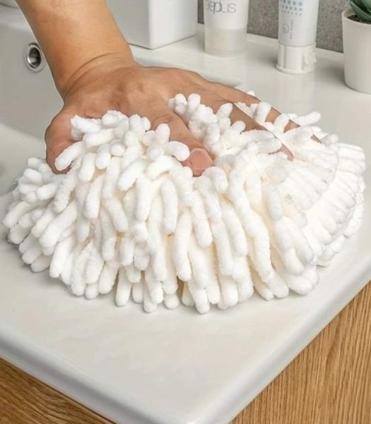 chenille-hand-towel-ball-hanging-microfiber-hand-dryer-for-kitchen-bathroom-product-image