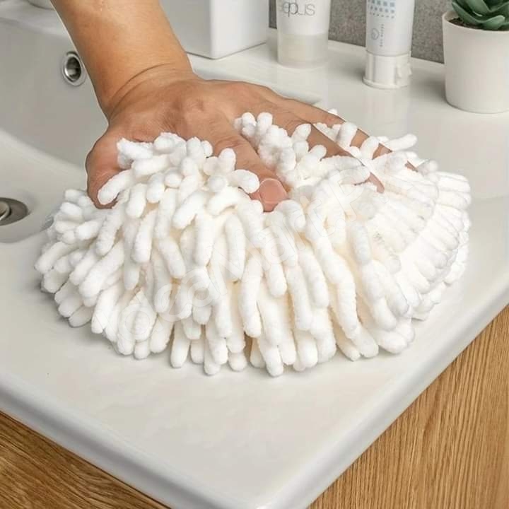 chenille-hand-towel-ball-hanging-microfiber-hand-dryer-for-kitchen-bathroom-product-image