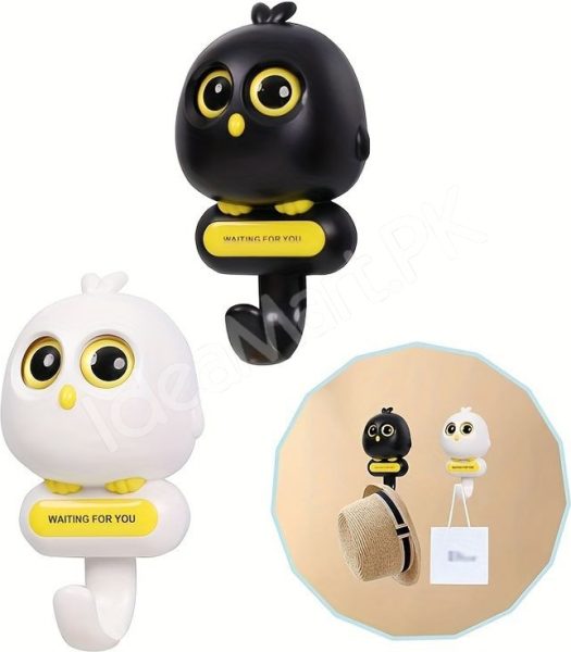 cute-decorative-bird-design-adhesive-wall-hook-multi-purpose-for-home-office-product-image