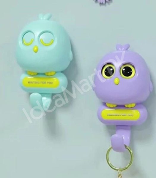 cute-decorative-bird-design-adhesive-wall-hook-multi-purpose-for-home-office-product-image