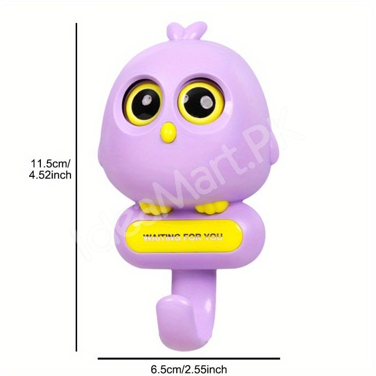 cute-decorative-bird-design-adhesive-wall-hook-multi-purpose-for-home-office-product-image