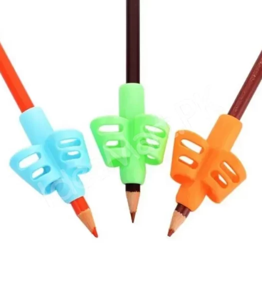 3pcs-set-children-pencil-holder-tools-silicone-two-finger-ergonomic-posture-correction-tools-pencil-grip-writing-aid-grip-product-image