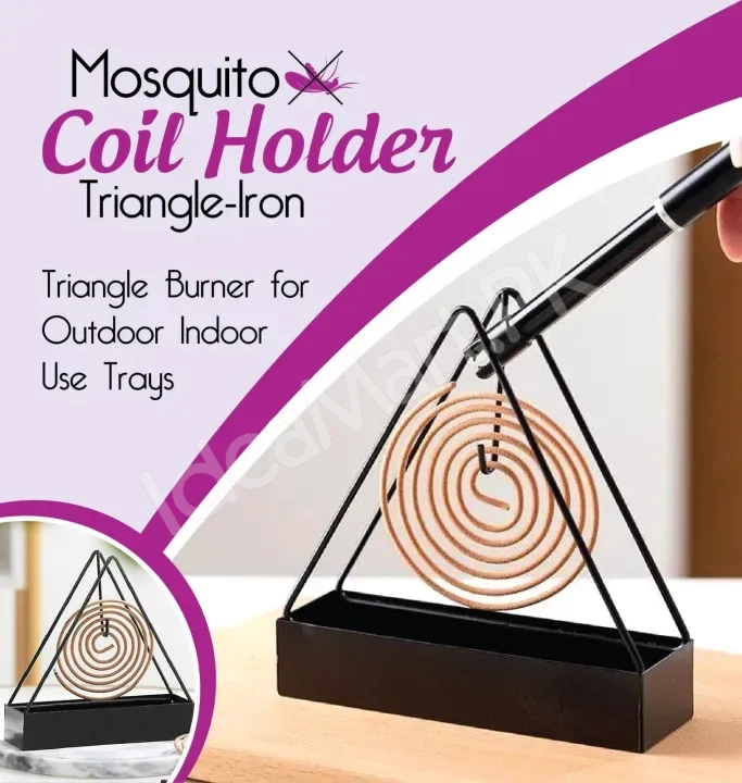 anti-scald-mosquito-coil-holder-with-tray-creative-wrought-iron-triangular-shape-mosquito-repellent-product-image