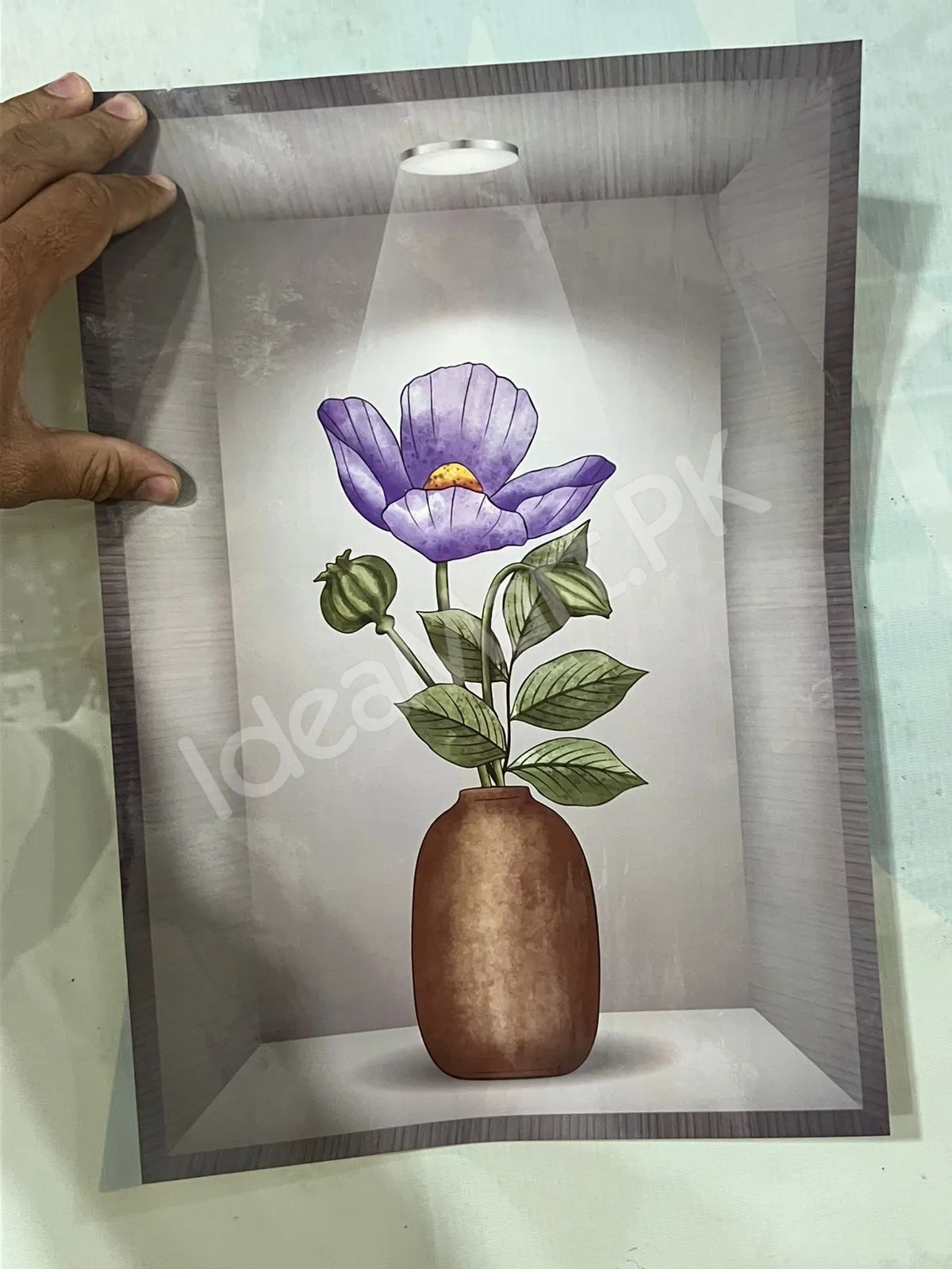 pcs-set-3d-plant-vase-wall-sticker-home-decoration-self-adhesive-bedroom-living-room-decor-30x45-cm-product-image
