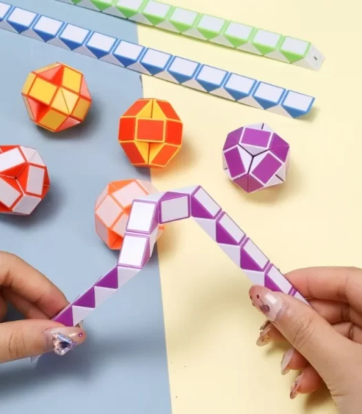 trendy-innovative-funny-qiyi-magic-snake-ruler-toy-high-qauality-24-blocks-fidget-snake-cube-twist-puzzle-sensory-toys-gifts-for-kids-product-image