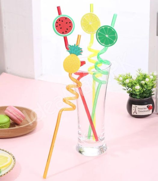 set-of-4-reusable-plastic-fruit-topped-curly-drinking-straws-for-parties-and-beverages-product-image
