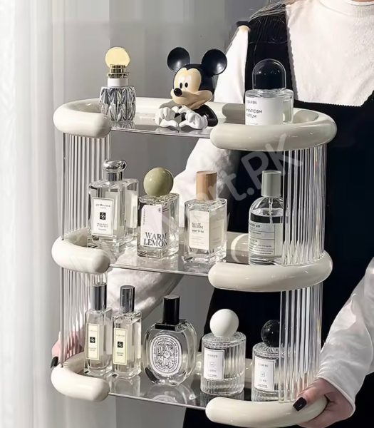 2-tier-oval-acrylic-vanity-and-perfume-display-shelf-with-modern-design-for-countertop-cosmetic-storage-product-image