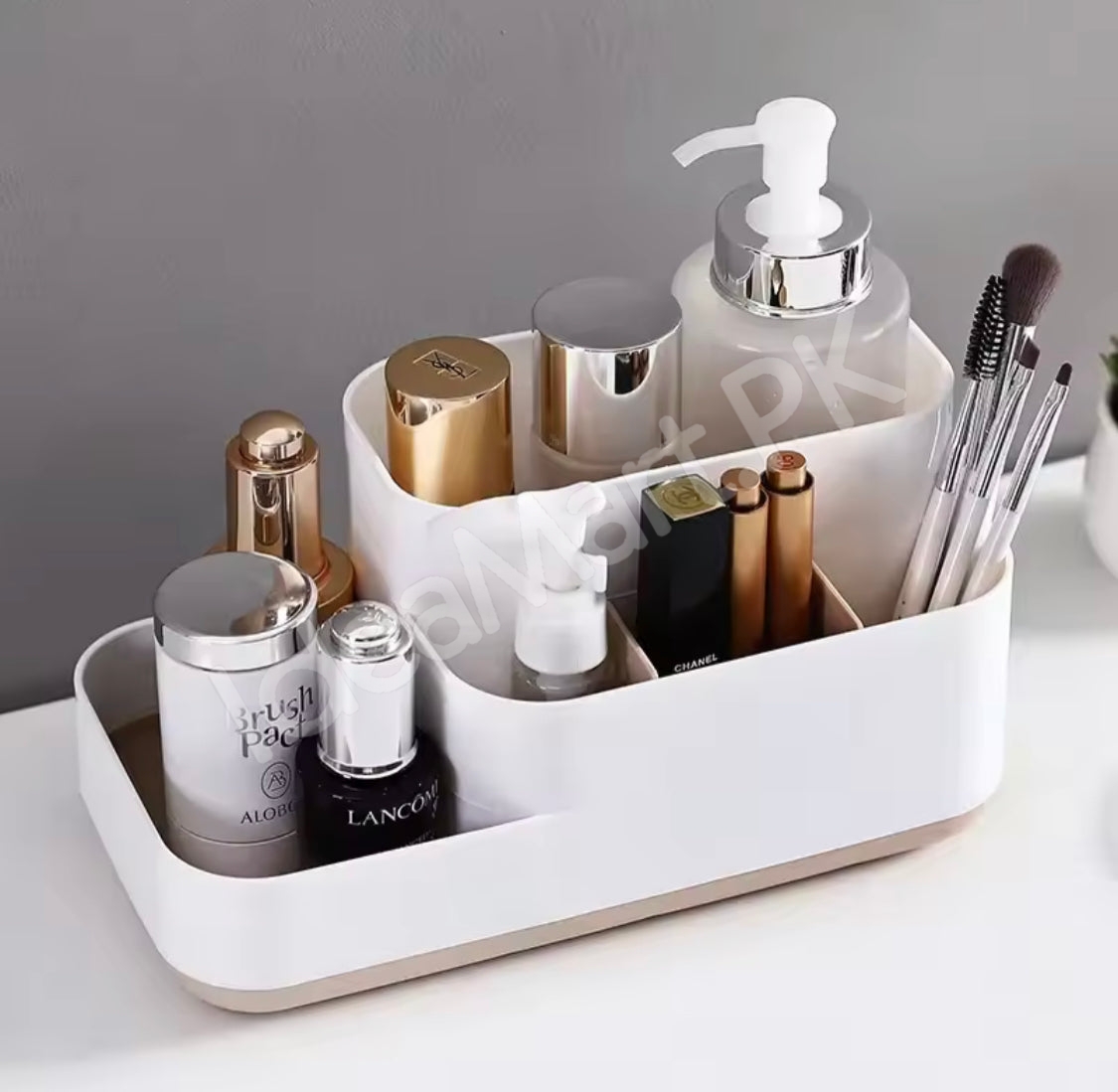 5-compartment-makeup-organizer-caddy-desktop-vanity-storage-box-for-lipstick-brushes-skincare-cosmetics-product-image