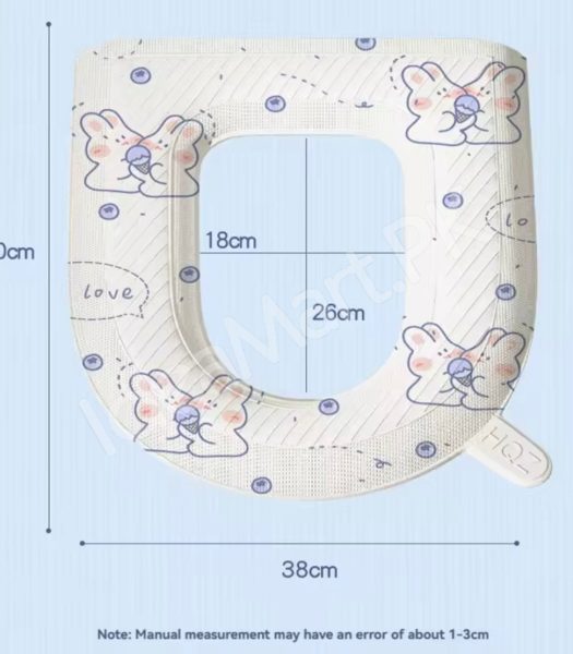 washable-and-waterproof-cartoon-bunny-pattern-toilet-seat-cover-with-cushioning-for-warmth-and-hygienic-bathroom-comfort-product-image