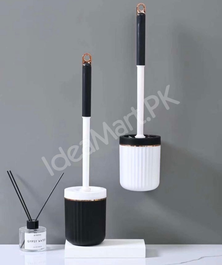 modern-style-long-handle-silicone-toilet-brush-holder-set-with-wall-mount-option-for-hygienic-bathroom-cleaning-product-image