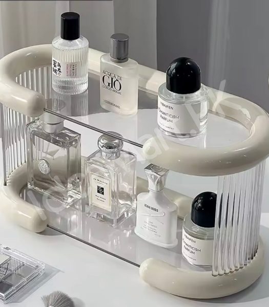 2-tier-oval-acrylic-vanity-and-perfume-display-shelf-with-modern-design-for-countertop-cosmetic-storage-product-image