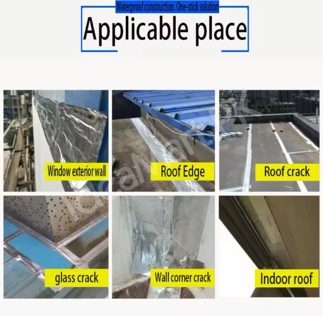 watertight-sealing-tape-self-adhesive-butyl-rubber-leak-repair-aluminum-flashing-for-rv-roof-pipe-window-home-product-image