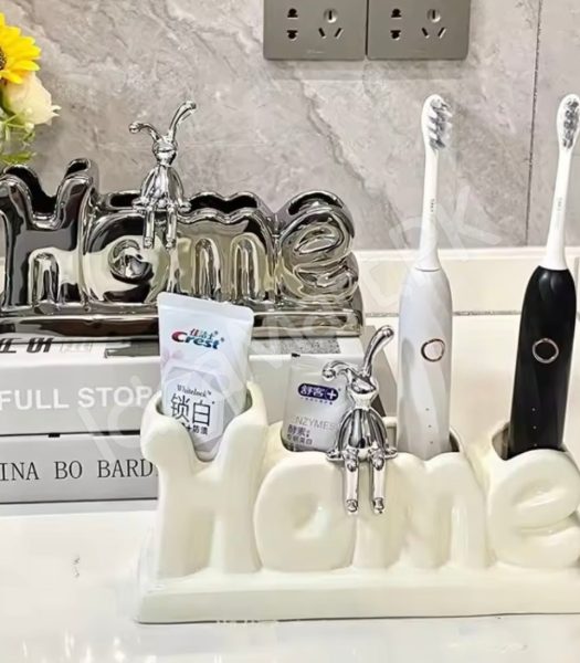 home-design-ceramic-countertop-toothbrush-holder-with-multiple-slots-for-electric-brushes-and-toothpaste-storage-product-image