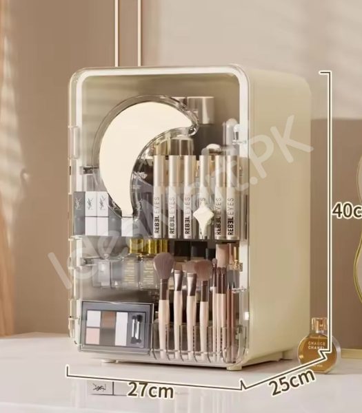 portable-cosmetic-storage-cabinet-with-3-drawers-multi-grid-storage-and-built-in-mirror-for-skincare-and-makeup-vanity-tidy-product-image