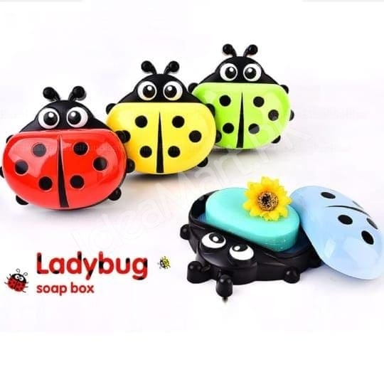 ladybug-cartoon-soap-box-with-cover-double-layer-drain-soap-dish-storage-organizer-case-for-kitchen-and-bathroom-use-product-image