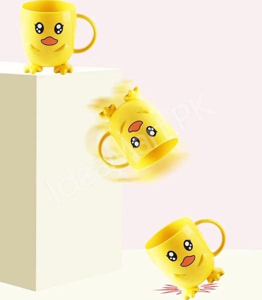 duck-mouthwash-cup-with-handle-bathroom-tumbler-and-toothbrush-holder-for-kids-home-and-travel-use-product-image