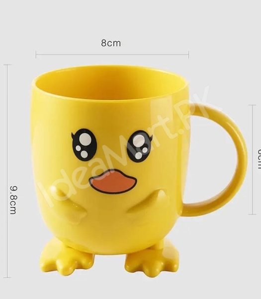 duck-mouthwash-cup-with-handle-bathroom-tumbler-and-toothbrush-holder-for-kids-home-and-travel-use-product-image