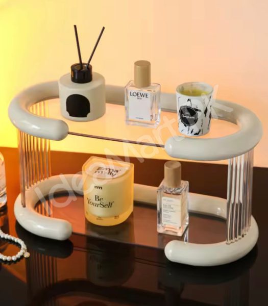 2-tier-oval-acrylic-vanity-and-perfume-display-shelf-with-modern-design-for-countertop-cosmetic-storage-product-image