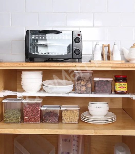 telescopic-shelf-rack-adjustable-closet-and-cabinet-storage-shelf-wall-mounted-partition-retractable-gap-organizer-product-image