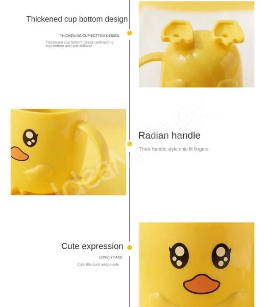 duck-mouthwash-cup-with-handle-bathroom-tumbler-and-toothbrush-holder-for-kids-home-and-travel-use-product-image