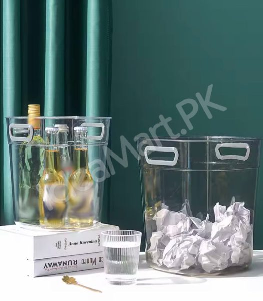 acrylic-plastic-storage-bin-with-handles-durable-multipurpose-rectangular-basket-for-desktop-trash-can-recycling-or-drink-cooler-product-image