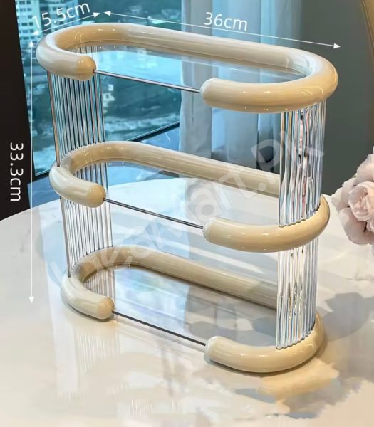 2-tier-oval-acrylic-vanity-and-perfume-display-shelf-with-modern-design-for-countertop-cosmetic-storage-product-image