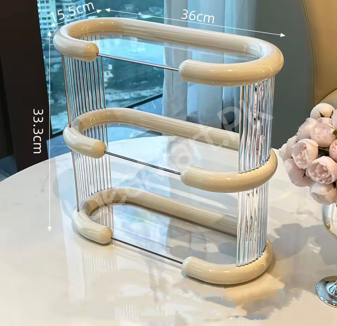 2-tier-oval-acrylic-vanity-and-perfume-display-shelf-with-modern-design-for-countertop-cosmetic-storage-product-image