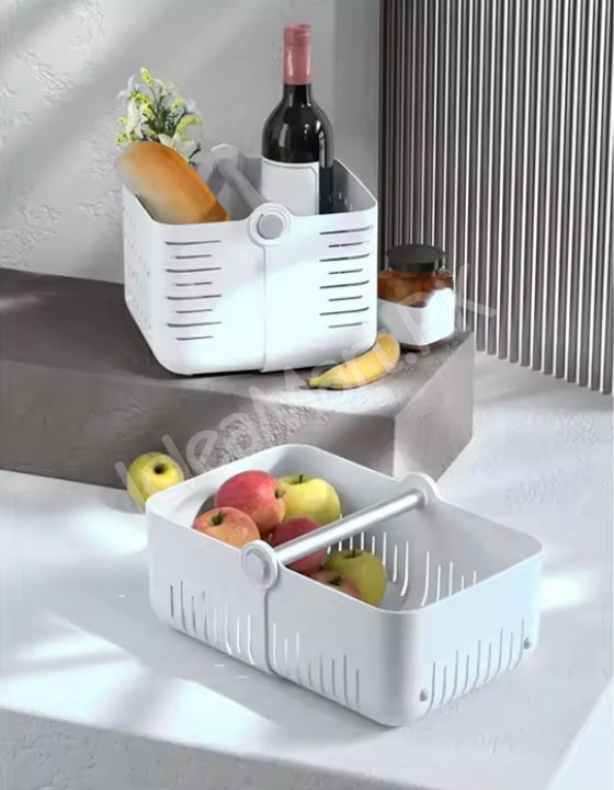 portable-folding-plastic-storage-basket-with-carry-handle-and-slotted-drain-base-for-shower-pantry-and-home-tidy-product-image