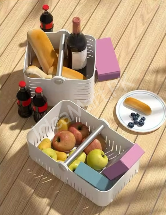 portable-folding-plastic-storage-basket-with-carry-handle-and-slotted-drain-base-for-shower-pantry-and-home-tidy-product-image