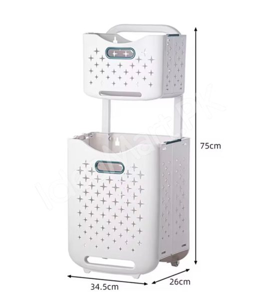 large-capacity-2-layers-durable-clothes-basket-children-clothes-toys-book-storage-organizer-foldable-laundry-basket-multifunctional-storage-dirty-clothes-basket-product-image