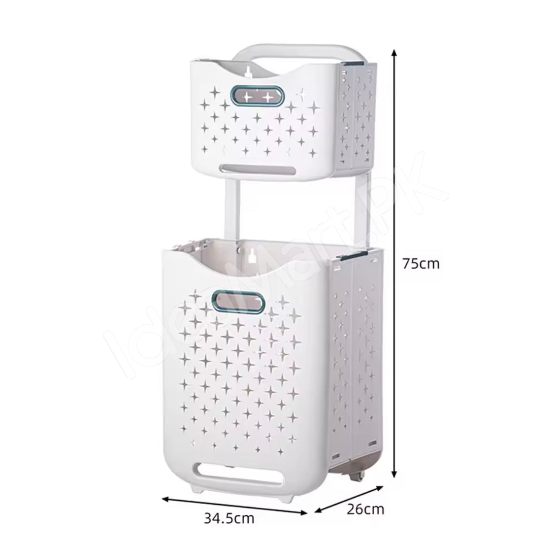 large-capacity-2-layers-durable-clothes-basket-children-clothes-toys-book-storage-organizer-foldable-laundry-basket-multifunctional-storage-dirty-clothes-basket-product-image