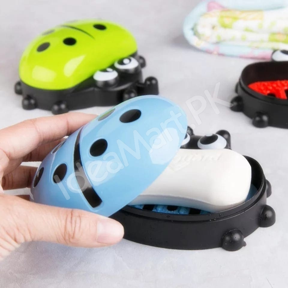 ladybug-cartoon-soap-box-with-cover-double-layer-drain-soap-dish-storage-organizer-case-for-kitchen-and-bathroom-use-product-image