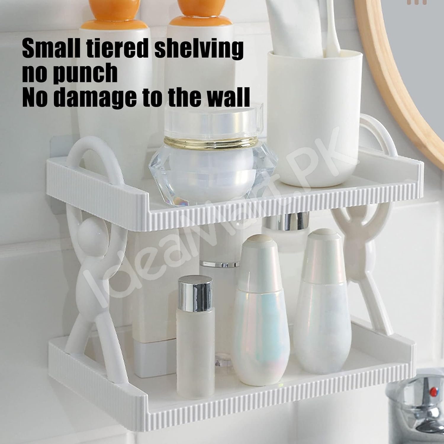 2-tier-wall-mount-kitchen-and-bathroom-storage-shelf-with-man-shaped-support-for-maximizing-vertical-space-product-image